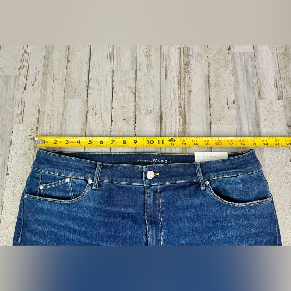 CHICO’S The Platinum Jeggings 3 Blue Denim Slim Tapered Fit NWT - Picture 6 of 10